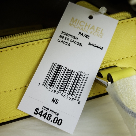 🌺NWT Michael Kors MD EW Rayne Satchel bag yellow - Picture 8 of 8